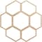 Ekena Millwork Florin Wood Fretwork Pierced Ceiling Medallion, Alder, 22"OD x 9 3/8"ID x 1/4"T CMWP22X22X0250FOAL - alternate 1